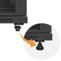Qoltec Szafa RACK 19" | 15U | 600 x 600 x 855 | hartowane drzwi | stojąca | nóżki + kółka | stalowa obudowa | zamek