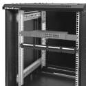 Qoltec Szafa RACK 19" | 15U | 600 x 600 x 855 | hartowane drzwi | stojąca | nóżki + kółka | stalowa obudowa | zamek