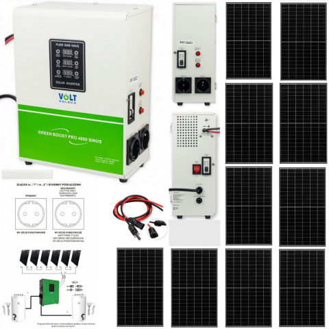 Zestaw solarny do grzania wody Green Boost Pro 4000/4000W Sinus Bypass Zestaw solarny do grzania wody Green Boost Pro 4000/4000W Sinus Bypass