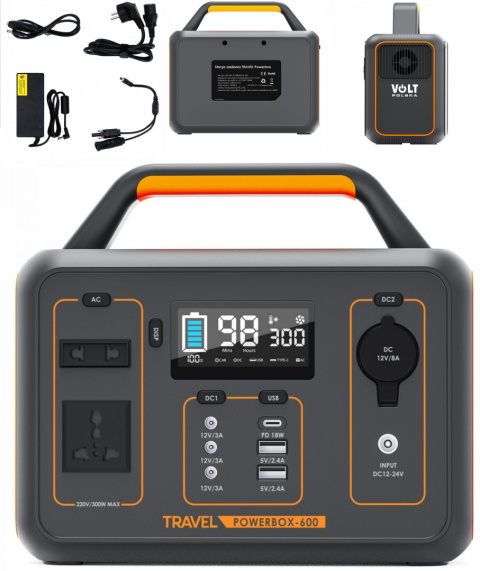 Przenośny magazyn energii TRAVEL POWERBOX OPTI 600 (300W) Przenośny magazyn energii TRAVEL POWERBOX OPTI 600 (300W)