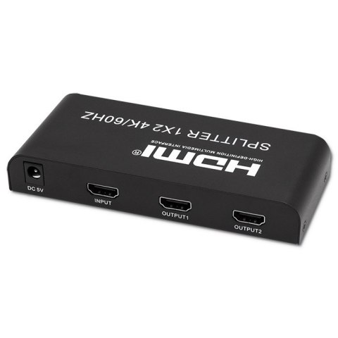 Qoltec Aktywny rozdzielacz Splitter 2 x HDMI 4K x 2K | 6Gb/s | 60Hz | High stability
