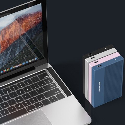 Qoltec Aluminiowa Obudowa | Kieszeń na dysk SSD HDD 2.5" | SATA | USB 3.0 | Super speed 5Gb/s | 2TB | Czarny