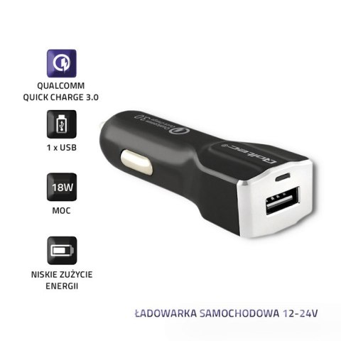 Qoltec Ładowarka samochodowa | Qualcomm QuickCharge 3.0 12-24V | 3A | USB Qoltec Ładowarka samochodowa | Qualcomm QuickCharge 3.0 12-24V | 3A | USB