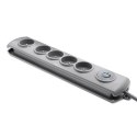 Qoltec Listwa antyprzepięciowa | 5 gniazd | 1.8m Qoltec Listwa antyprzepięciowa | 5 gniazd | 1.8m