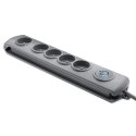Qoltec Listwa antyprzepięciowa | 5 gniazd | 3m Qoltec Listwa antyprzepięciowa | 5 gniazd | 3m