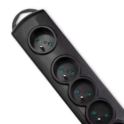 Qoltec Listwa antyprzepięciowa | wł. QS | 7 gniazd | 1.5m Qoltec Listwa antyprzepięciowa | wł. QS | 7 gniazd | 1.5m