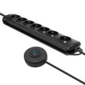 Qoltec Listwa antyprzepięciowa | wł. QS | 7 gniazd | 1.5m Qoltec Listwa antyprzepięciowa | wł. QS | 7 gniazd | 1.5m