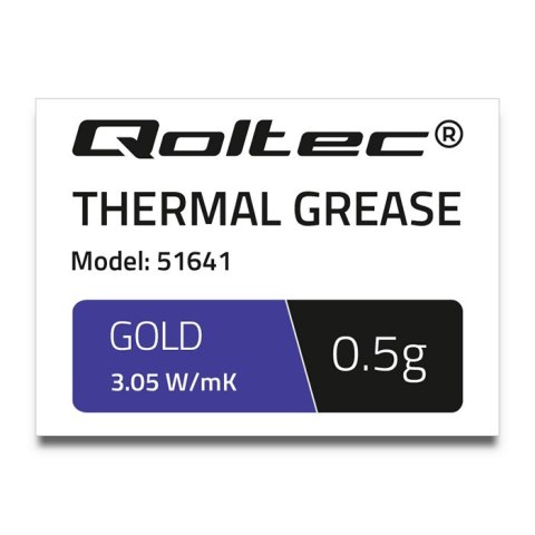 Qoltec Pasta termoprzewodząca 3.05 W/m-K | 0.5g | Złota Qoltec Pasta termoprzewodząca 3.05 W/m-K | 0.5g | Złota