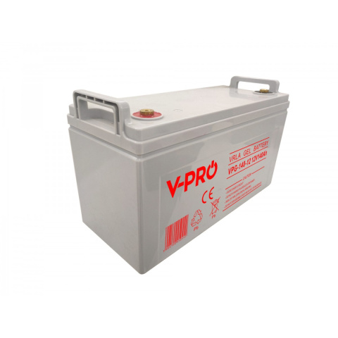 AKUMULATOR GEL VPRO PREMIUM 12V 140 Ah ŻELOWY VRLA BEZOBSŁUGOWY AKUMULATOR GEL VPRO PREMIUM 12V 140 Ah ŻELOWY VRLA BEZOBSŁUGOWY