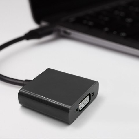 Adapter USB 3.1 typ C męski/VGA żeński | 1080P | 23 cm Adapter USB 3.1 typ C męski/VGA żeński | 1080P | 23 cm