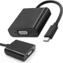 Adapter USB 3.1 typ C męski/VGA żeński | 1080P | 23 cm Adapter USB 3.1 typ C męski/VGA żeński | 1080P | 23 cm