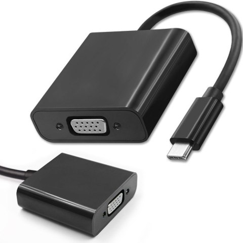 Adapter USB 3.1 typ C męski/VGA żeński | 1080P | 23 cm Adapter USB 3.1 typ C męski/VGA żeński | 1080P | 23 cm