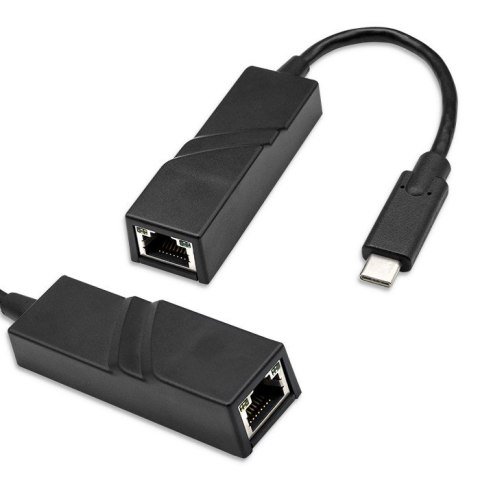 Adapter USB typ C męski/ RJ-45 żeński | 20cm Adapter USB typ C męski/ RJ-45 żeński | 20cm