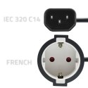 Qoltec Adapter IEC 320 C14/ SCHUKO | 0.15M Qoltec Adapter IEC 320 C14/ SCHUKO | 0.15M