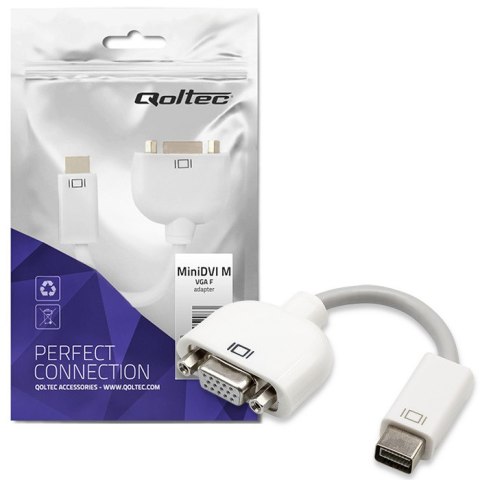 Qoltec Adapter Mini DVI męska | VGA żeńska | 0.15m Qoltec Adapter Mini DVI męska | VGA żeńska | 0.15m