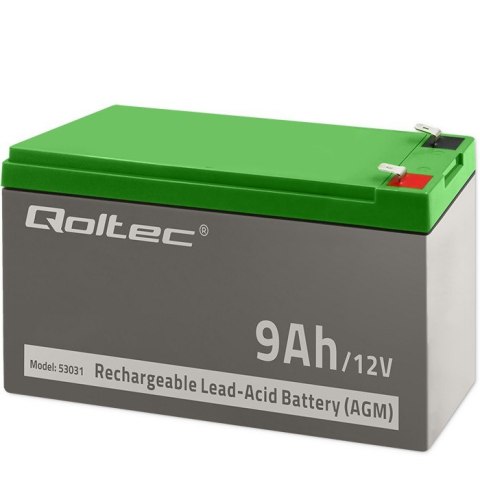 Qoltec Akumulator AGM | 12V | 9Ah | max 135A Qoltec Akumulator AGM | 12V | 9Ah | max 135A