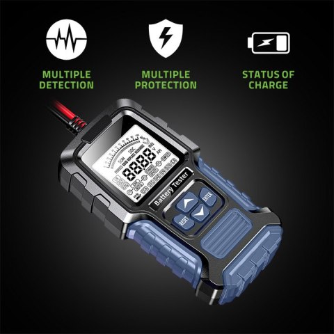 Qoltec Cyfrowy tester akumulatora z wyświetlaczem LCD 12V | 24V | 3Ah-400Ah Qoltec Cyfrowy tester akumulatora z wyświetlaczem LCD 12V | 24V | 3Ah-400Ah