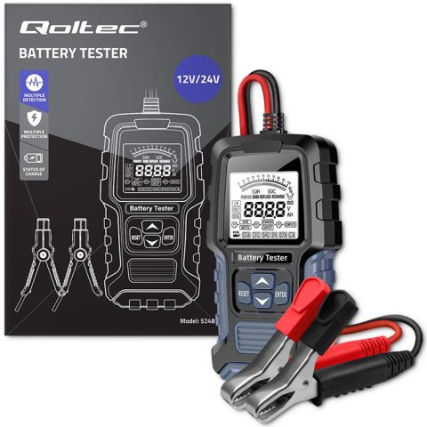 Qoltec Cyfrowy tester akumulatora z wyświetlaczem LCD 12V | 24V | 3Ah-400Ah Qoltec Cyfrowy tester akumulatora z wyświetlaczem LCD 12V | 24V | 3Ah-400Ah