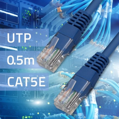 Qoltec Kabel Patchcord UTP | CAT5E | 0.5m Qoltec Kabel Patchcord UTP | CAT5E | 0.5m