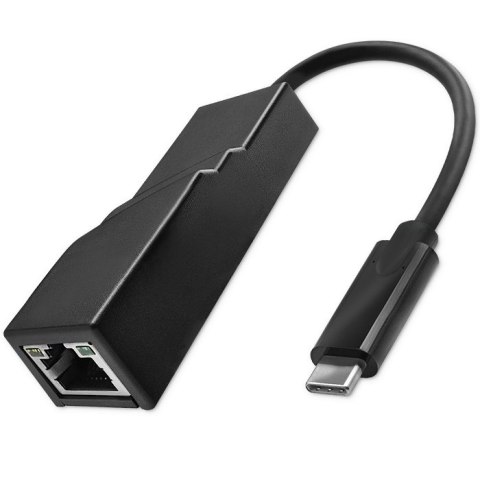 Adapter USB typ C męski/ RJ-45 żeński | 20cm Adapter USB typ C męski/ RJ-45 żeński | 20cm