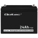 Qoltec Akumulator AGM | 12V | 24Ah | max 360A Qoltec Akumulator AGM | 12V | 24Ah | max 360A