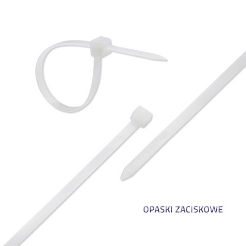 Qoltec Opaska zaciskowa | 7.2*350mm | Nylon UV | Biała Qoltec Opaska zaciskowa | 7.2*350mm | Nylon UV | Biała