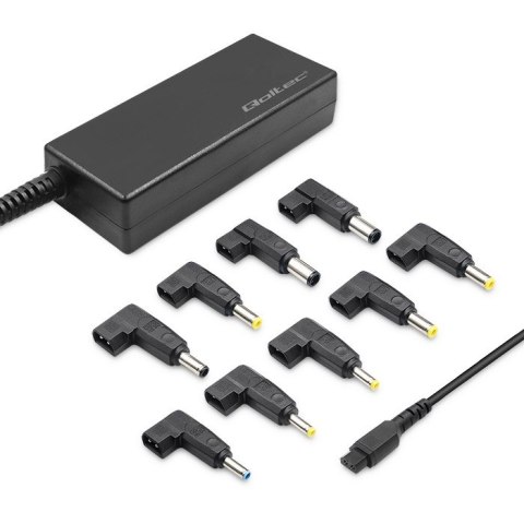 Qoltec Uniwersalny automatyczny zasilacz sieciowy 65W | 8 wtyczek | +kabel zasilający Qoltec Uniwersalny automatyczny zasilacz sieciowy 65W | 8 wtyczek | +kabel zasilający