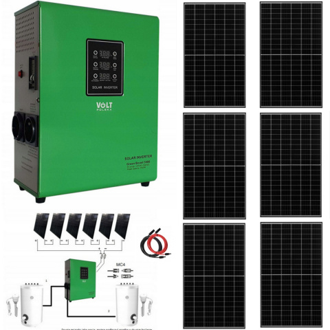 Zestaw solarny do grzania wody Green Boost 3000/2640W 6xPanel 440W Zestaw solarny do grzania wody Green Boost 3000/2640W 6xPanel 440W
