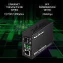Qoltec Dwukierunkowy Media Konwerter SWITCH Ethernet 1x RJ45 1x SFP| 1000Mb/s | 5V