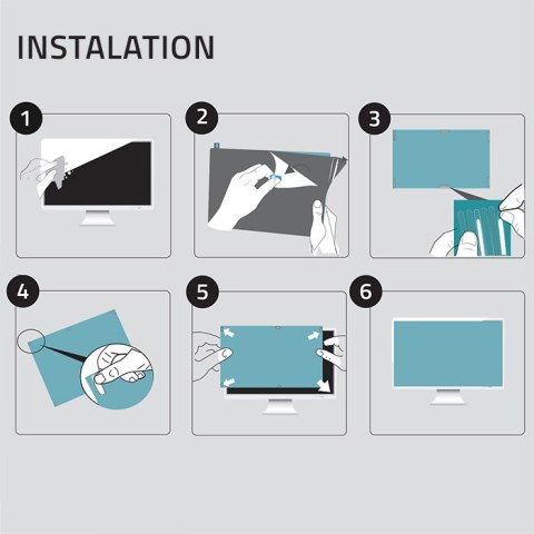 Qoltec Filtr światła niebieskiego 27" | 16:9 | Ochrona wzroku | Anti Glare | Matowy | na monitor