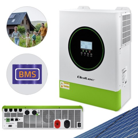 Qoltec Hybrydowy inwerter solarny Off-Grid 11000W | 160A | 48V | MPPT | BMS | Sinus | opcja Wi-Fi | Power Factor 1.0 Qoltec Hybrydowy inwerter solarny Off-Grid 11000W | 160A | 48V | MPPT | BMS | Sinus | opcja Wi-Fi | Power Factor 1.0