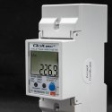 Qoltec Jednofazowy elektroniczny licznik | miernik zużycia energii na szynę DIN | Wi-fi | TUYA | 230V | LCD