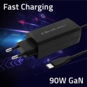Qoltec Ładowarka sieciowa 90W GaN Super Fast | 5-20V | 3-4.5A | USB-C 3.1 | Laptop | MacBook | Smartfon
