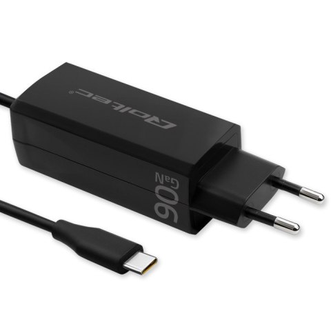 Qoltec Ładowarka sieciowa 90W GaN Super Fast | 5-20V | 3-4.5A | USB-C 3.1 | Laptop | MacBook | Smartfon