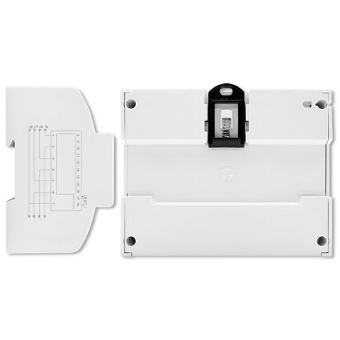 Qoltec Trójfazowy dwukierunkowy elektroniczny licznik | miernik zużycia energii na szynę DIN | 400V | 100A | LCD | 4P