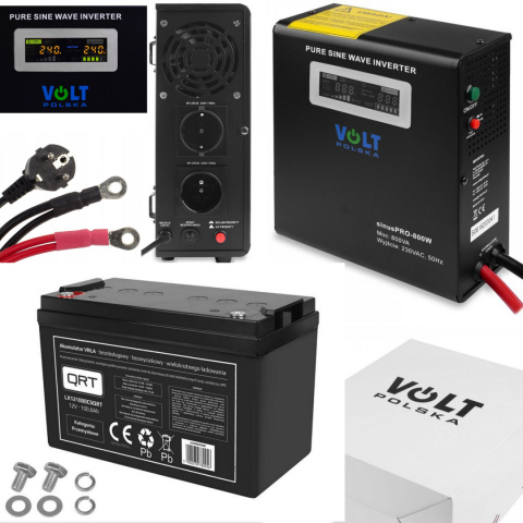 Zasilacz awaryjny Sinus pro 800W + Akumulator QRT 100Ah