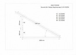 Ekierka trójkąt regulowany poziom 15-35 stopni 120/100
