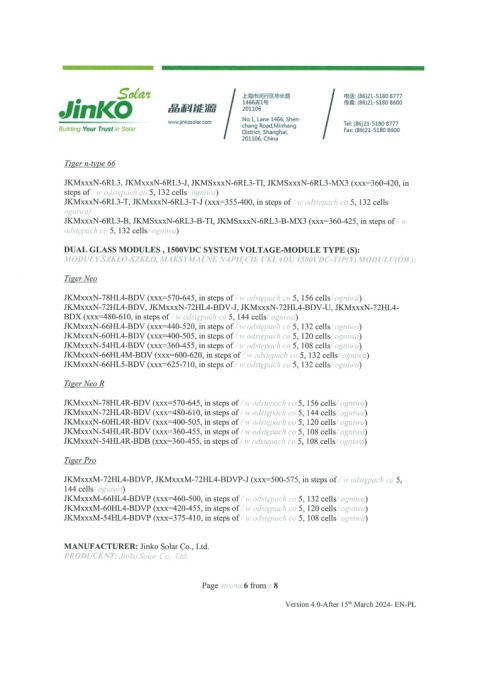 Panel Jinko Solar JKM590-72HL4-BDV 590Wp (BiFacial)