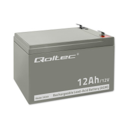Qoltec Akumulator AGM | 12V | 12Ah | max. 180A