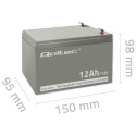 Qoltec Akumulator AGM | 12V | 12Ah | max. 180A Qoltec Akumulator AGM | 12V | 12Ah | max. 180A