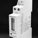 Qoltec Jednofazowy elektroniczny licznik | miernik zużycia energii na szynę DIN | 230V | 30A | LCD | 1P