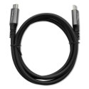 Qoltec Kabel USB4 Ultra-Fast Gen3 | USB-C PD 240W | 4K | 40Gb/s | 1m | Czarny