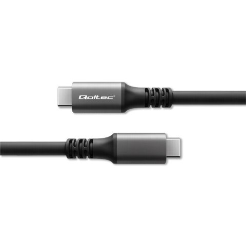 Qoltec Kabel USB4 Ultra-Fast Gen3 | USB-C PD 240W | 4K | 40Gb/s | 1m | Czarny