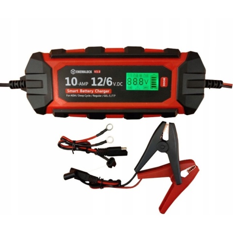 Akumulator LiFePO4 12,8V 100Ah + Prostownik Enerblock ENR12-10