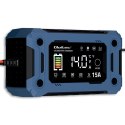 Qoltec Inteligentna mikroprocesorowa ładowarka 12V 15A | Prostownik z funkcją naprawy i podtrzymania zasilania podczas wymiany a