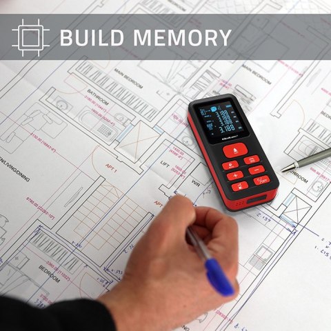 Qoltec Precyzyjny cyfrowy dalmierz laserowy | podświetlany LCD | 120m Qoltec Precyzyjny cyfrowy dalmierz laserowy | podświetlany LCD | 120m