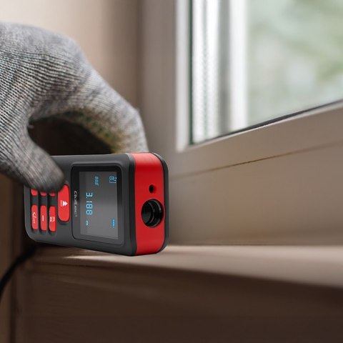 Qoltec Precyzyjny cyfrowy dalmierz laserowy | podświetlany LCD | 120m Qoltec Precyzyjny cyfrowy dalmierz laserowy | podświetlany LCD | 120m