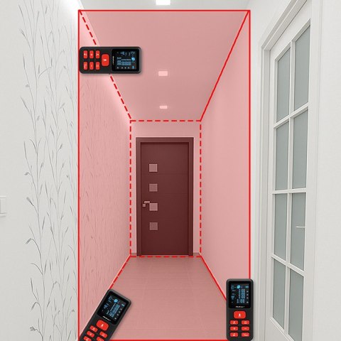 Qoltec Precyzyjny cyfrowy dalmierz laserowy | podświetlany LCD | 120m Qoltec Precyzyjny cyfrowy dalmierz laserowy | podświetlany LCD | 120m
