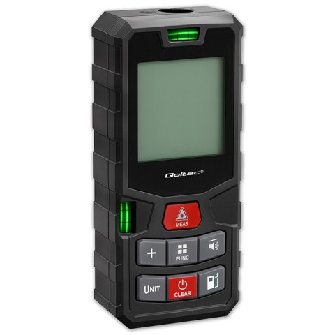 Qoltec Precyzyjny cyfrowy dalmierz laserowy z poziomicą | podświetlany LCD | 120m Qoltec Precyzyjny cyfrowy dalmierz laserowy z poziomicą | podświetlany LCD | 120m