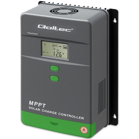 Qoltec Solarny regulator ładowania MPPT z czujnikiem temperatury 50A |12V / 24V | LCD | 2 x USB | Bluetooth | APP | GEL | LiFePO Qoltec Solarny regulator ładowania MPPT z czujnikiem temperatury 50A |12V / 24V | LCD | 2 x USB | Bluetooth | APP | GEL | LiFePO